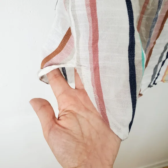 Maeve Anthropologie Colorful Striped Top Blouse - Picture 8 of 10